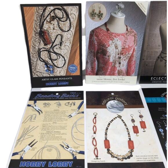 Jewelry Beadwork Supplies Beads Clasps Leaflets Silver Tone Patterns NEW - Picture 15 of 16